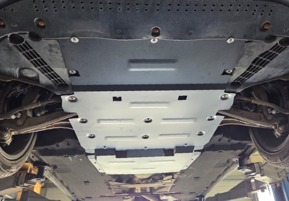 Steel sump guard for Audi A6