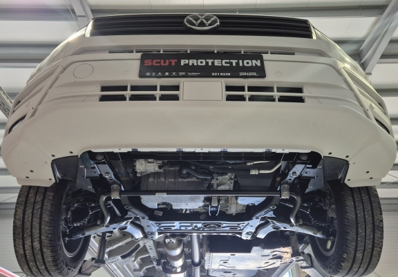 Aluminum sump guard for Vw Crafter