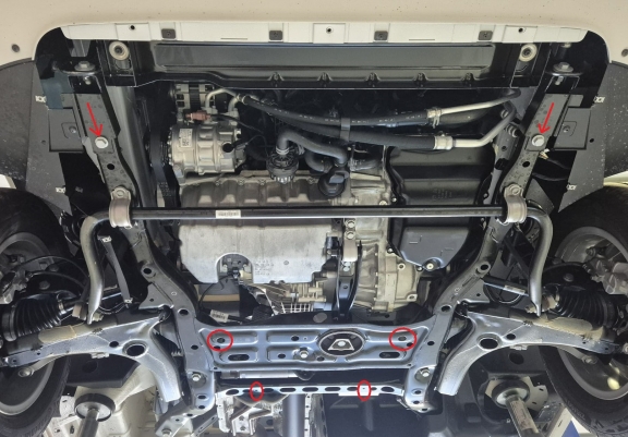 Aluminum sump guard for Vw Crafter