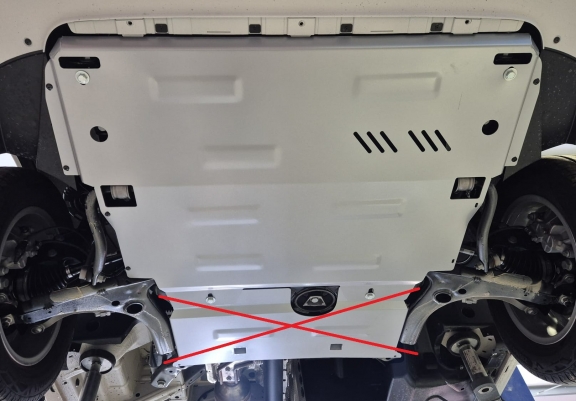 Aluminum sump guard for Vw Crafter