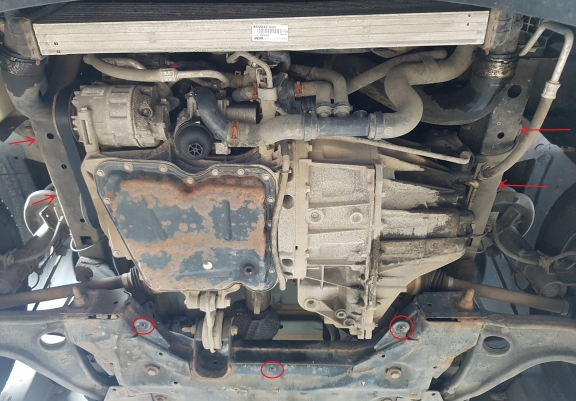 Aluminium  sump guard for Nissan Interstar