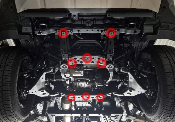 Steel sump guard for Toyota Hilux EV