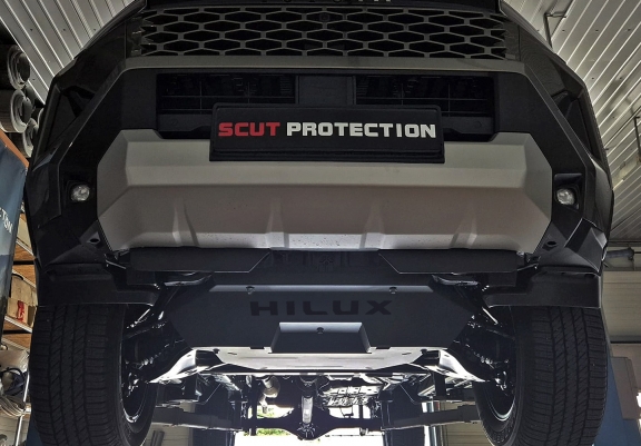 Steel sump guard for Toyota Hilux EV