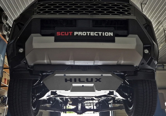 Aluminum sump guard for Toyota Hilux