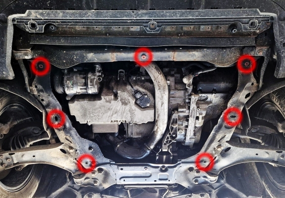 Aluminum sump guard for Ford Mondeo 4