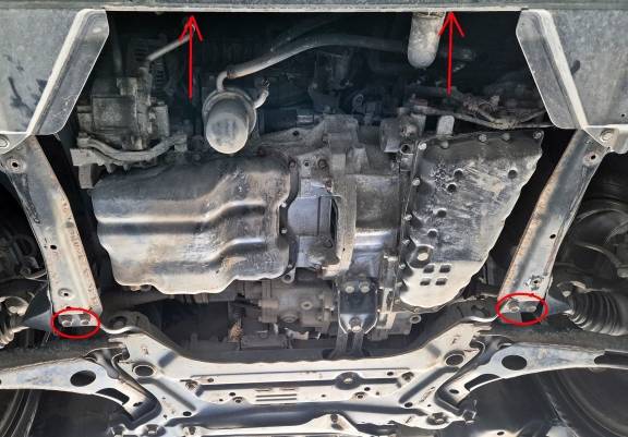 Aluminum sump guard for Mitsubishi Outlander