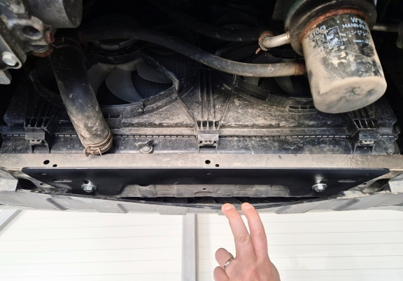 Aluminum sump guard for Mitsubishi Outlander