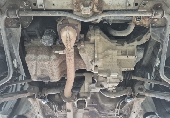 Steel sump guard for Subaru Justy