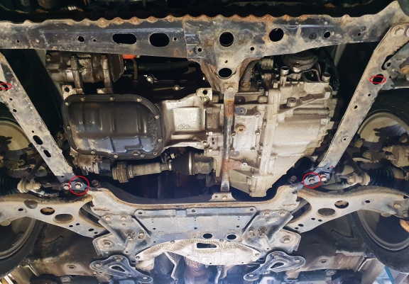Aluminum sump guard for Toyota Corolla