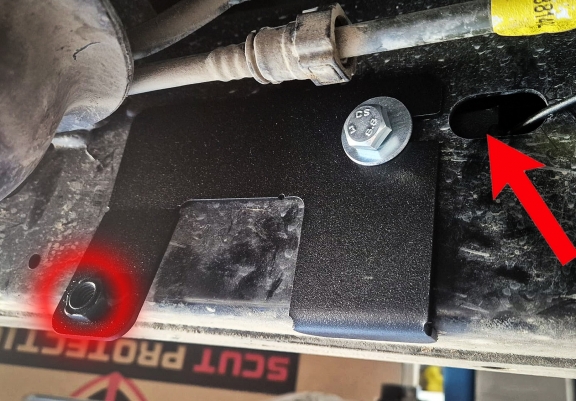 Steel fuel tank guard  for KGM Musso