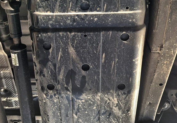 Steel fuel tank guard  for KGM Musso