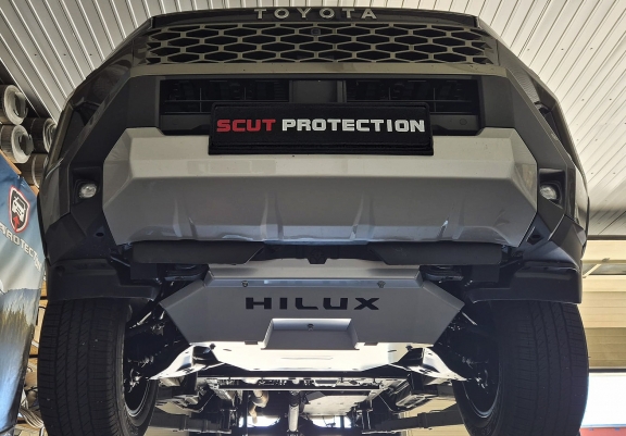 Aluminum sump guard for Toyota Hilux EV