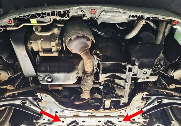 Steel sump guard for Ford B-Max