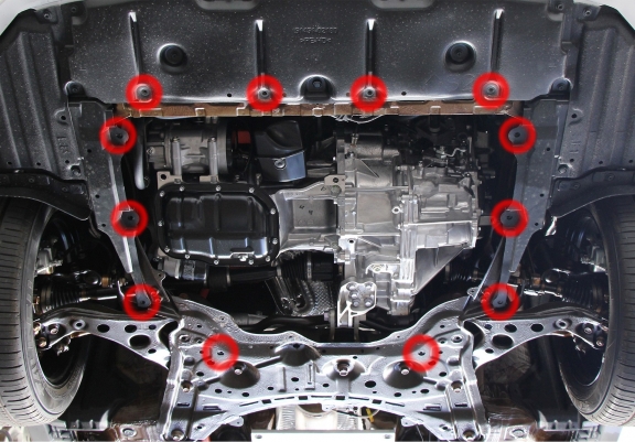 Aluminum sump guard for Suzuki Swace
