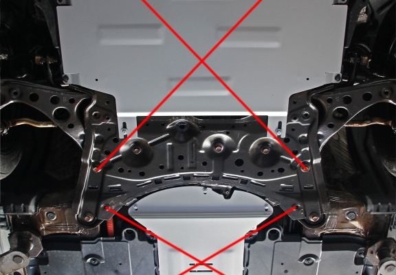 Aluminum catalytic converter guard/cat lock for Toyota C-HR