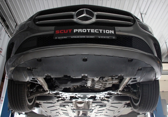 Steel sump guard for Mercedes B-Class W247