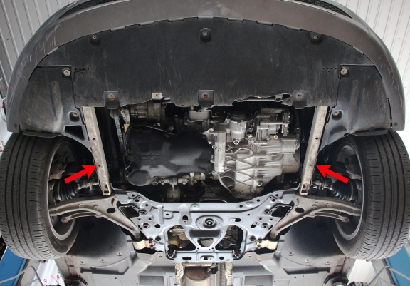 Steel sump guard for Mercedes B-Class W247
